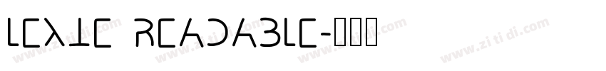 Lexie Readable字体转换